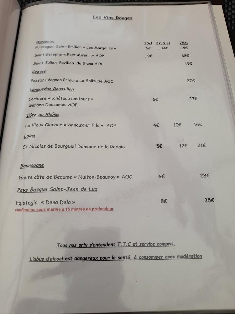 La Table de Fred - Menu Image 1